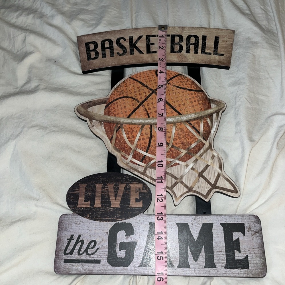 Wooden Basketball Wall Decor